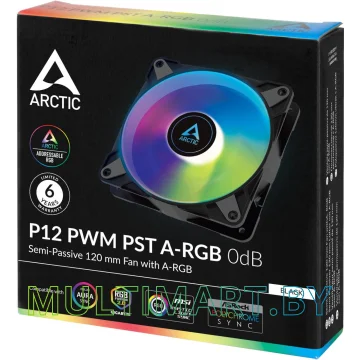 Вентилятор для корпуса Arctic P12 PWM PST A-RGB 0dB (ACFAN00231A) картинка 4